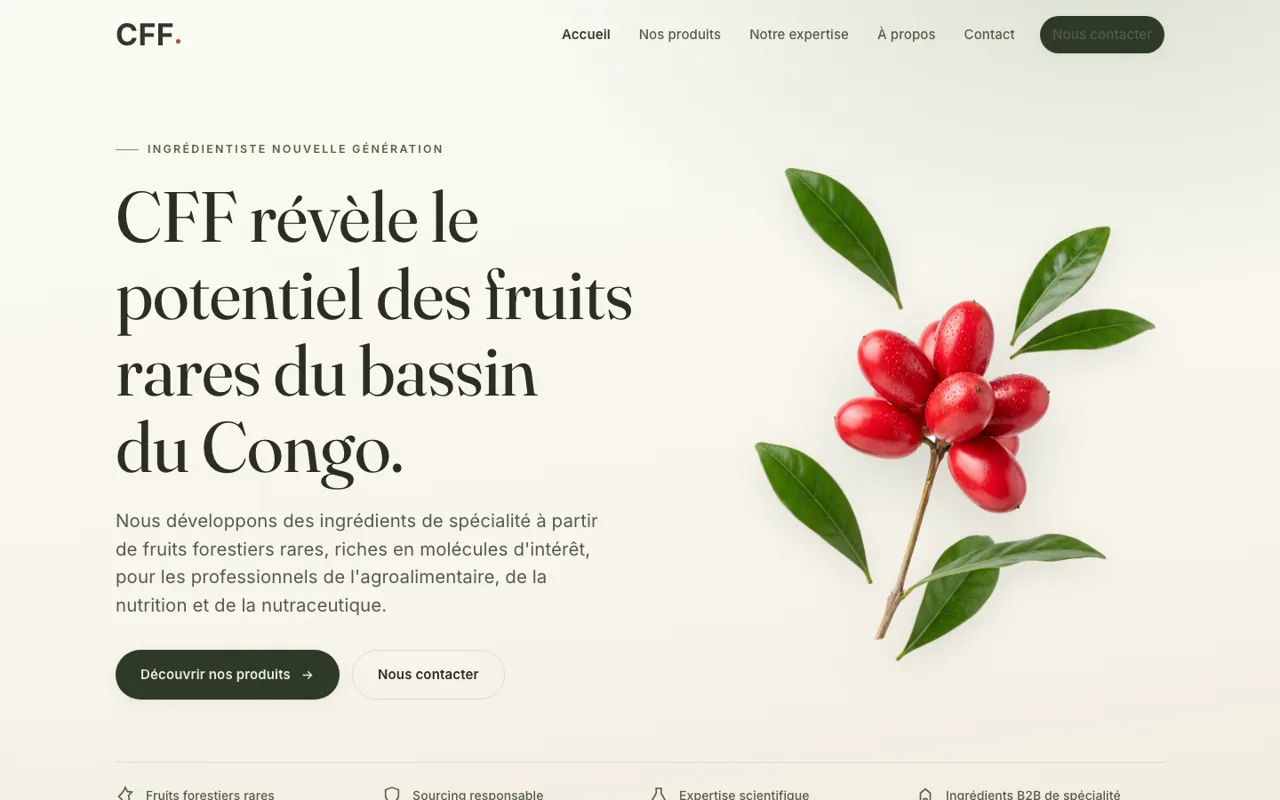 Page d'accueil de congoforestflavors.com